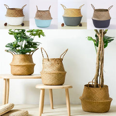 Straw Weaving Flower Plant Pot Basket